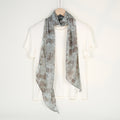 Fresh Solid Color Floral Print Silk Scarf 6W6NSI228