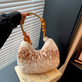 Cute Deer Pattern Flush Portable Shoulder Bag 6W10BBG1924