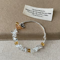 Trendy Irregular Crystal Beaded Link Chain Bracelet 6W6JBR337