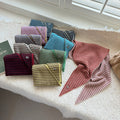 Striped Knit Triangle Scarf - DippedShop Wholesale - #9571
