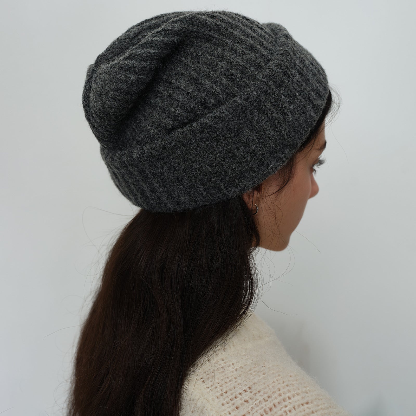 Minimalist Solid Wool Blend Warm Knit Beanie Hat 6W6HAT539