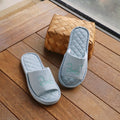 Striped Bow Embroidered Slippers - DippedShop Wholesale - #2371