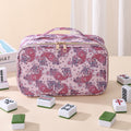 Vintage Floral Print Large Capacity Makeup Bag 6S10BOB1038