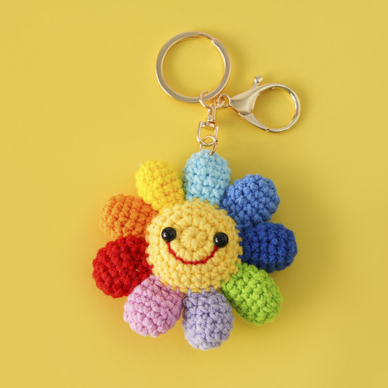 Sunflower Crochet Keychain - DippedShop Wholesale - #9203