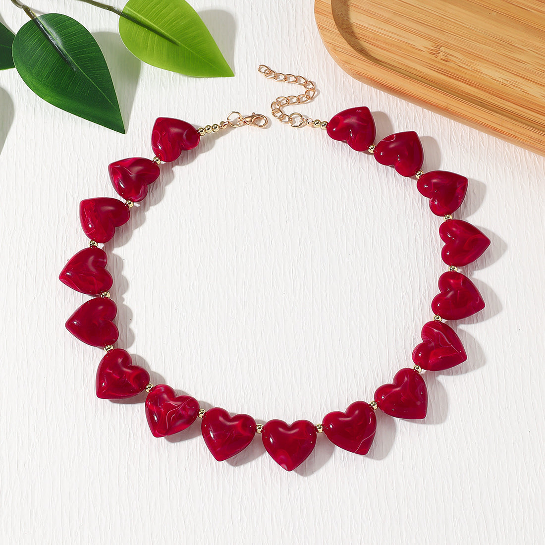 Valentine's Day Retro Heart Statement Necklace DP25H904