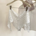 Fashion Hollow Lace Triangle Headscarf Hip Scarf 6W1SL15