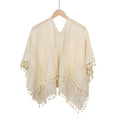 Boho Ccrochet Hollow Out Tassel Shawl Wrap 6W6NSC50