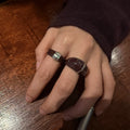 Chunky Glossy Enamel Wide Statement Open Ring 6W6JRG296