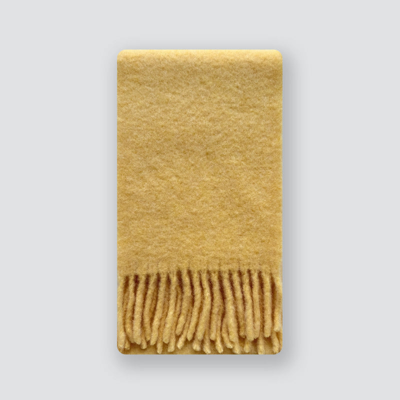 Warm Solid Color Wool Blend Knit Scarf 6W6NSW256