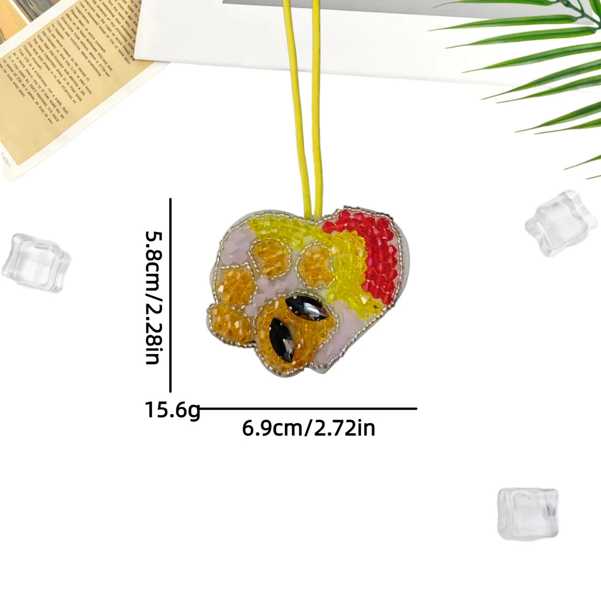 Cute Cartoon Rhinestones Horse Pendant Bag Charm 6W10BBC803