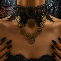 Halloween Lace Hollow Out Tassel Choker Necklace 6W6JNC610