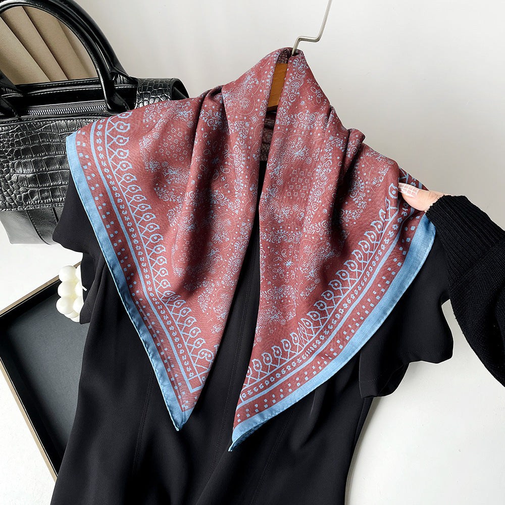Retro Paisley Silk Scarf - DippedShop Wholesale - #4787