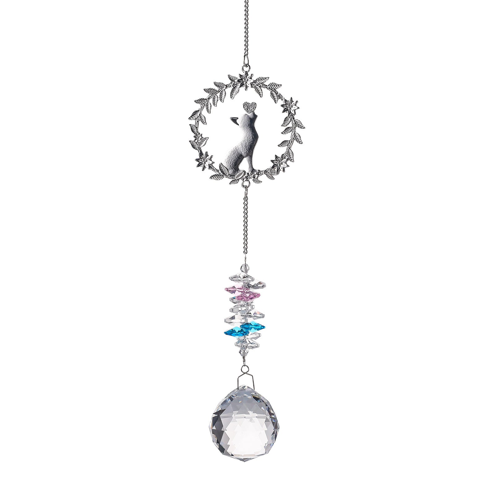 Cute Puppy Pendant Irregular Crystal Hanging Suncatchers MK2CZAS6H7HLS57