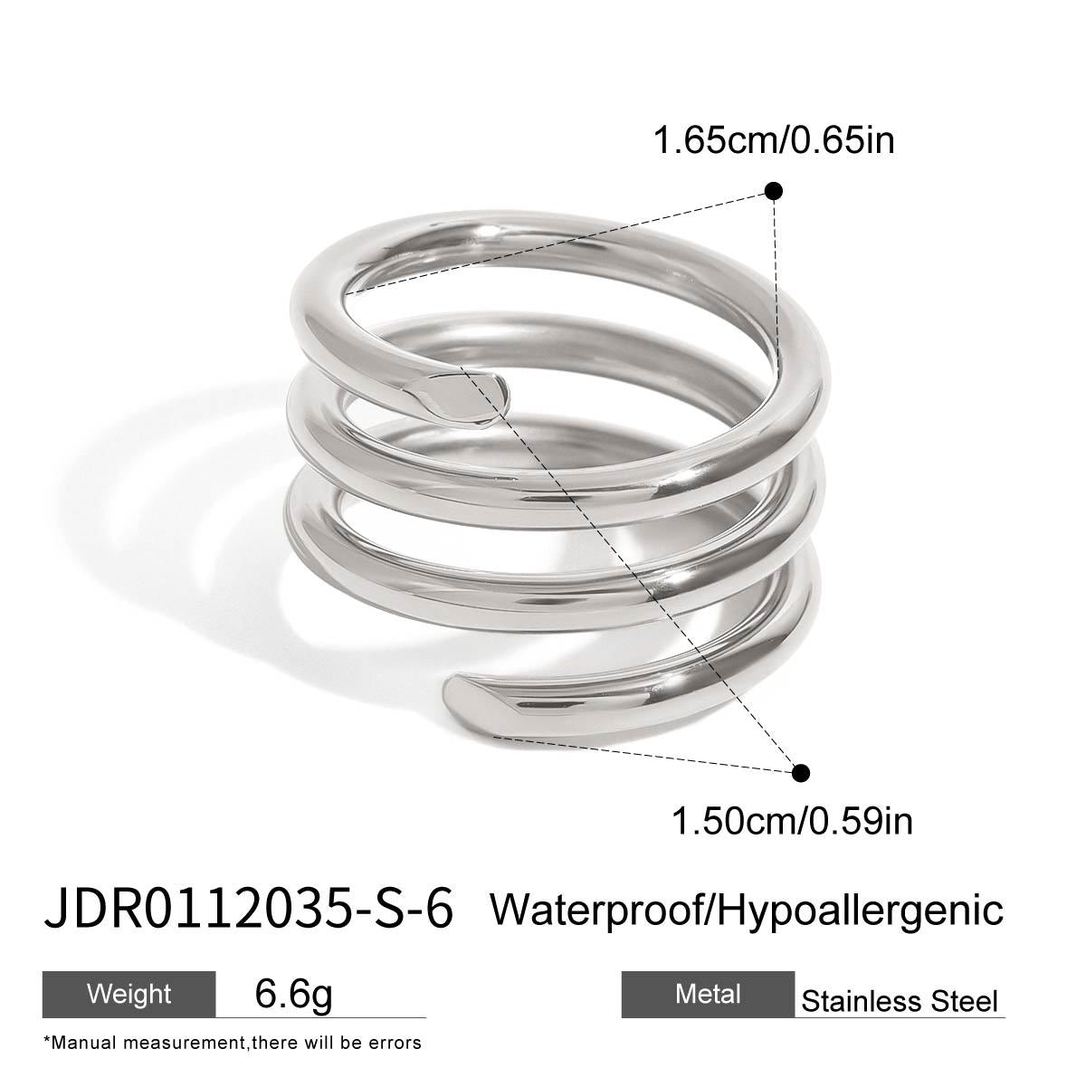 Geometric Open Wrap Ring - DippedShop Wholesale - #8547
