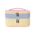 Stylish Color Block Double Layer Cosmetic Bag 6S5CO120
