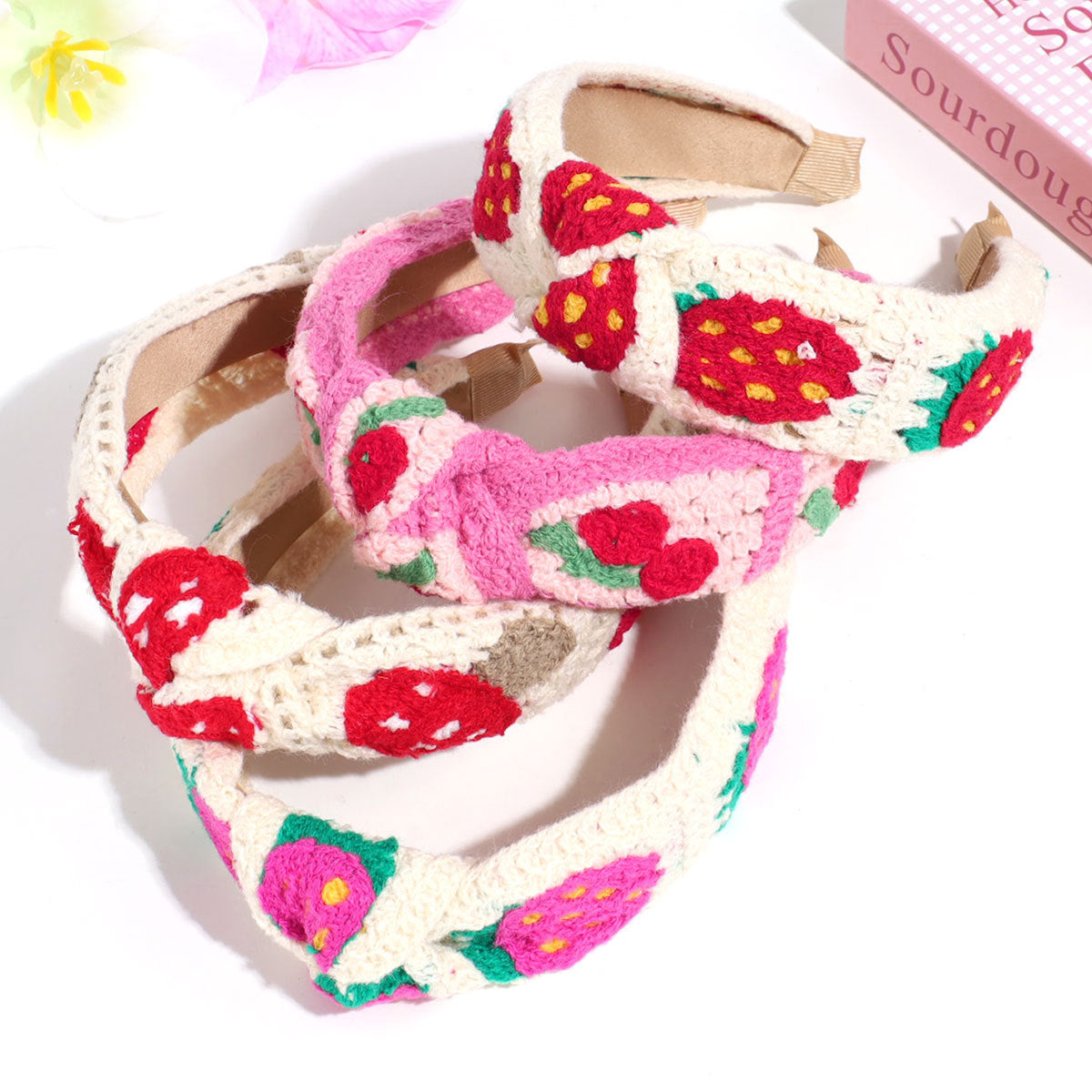 Floral Handmade Crochet Wide Headwrap Elastic Headband MK2PIM6W6HBD80