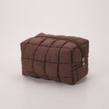 Simple Solid Color Quilted Shell Makeup Bag MK2BW6S10BOB94