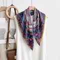 Elegant Floral Square Scarf - DippedShop Wholesale - #8995