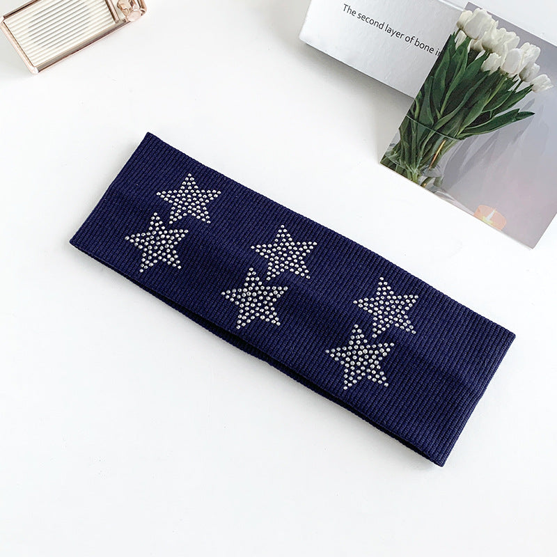 Rhinestone Star Knit Headband - DippedShop Wholesale - #3651