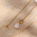 Baroque Pearl Gold Necklace - DippedShop Wholesale - #0003