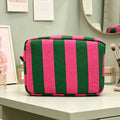 Simple Color Block Striped Corduroy Cosmetic Bag 6S5CO105