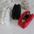 Stylish Polka Dots Print Ruffled Cosmetic Bag 6C5CO277
