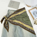 Vintage Floral Print Waist Belt Silk Scarf MK2BLW6W6NSI55