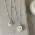 French Style Starburst Pearl Pendant Necklace 6W6JNC437
