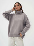 High Collar Loose Sweater - DippedShop Wholesale - #8419