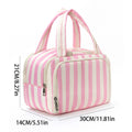 Simple Color Block Striped Large Capacity Makeup Bag MK2BW6S10BOB63