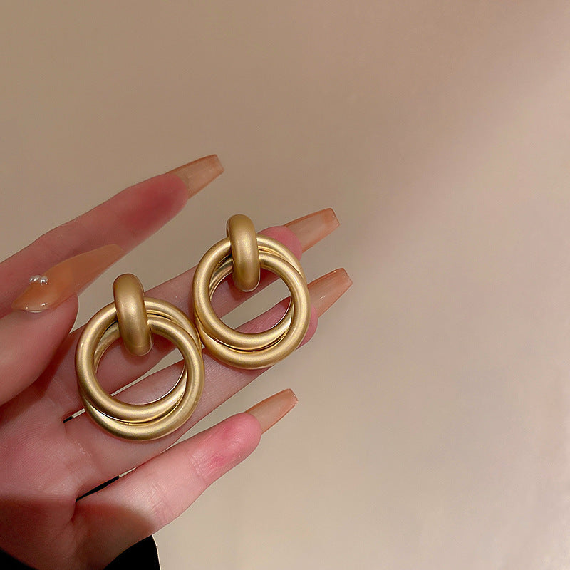 Minimalist Gold Plated Geometric Stud Earrings 6W6JER703