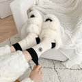 Classic Color Block Embroidered Crew Socks 6W8FSO657