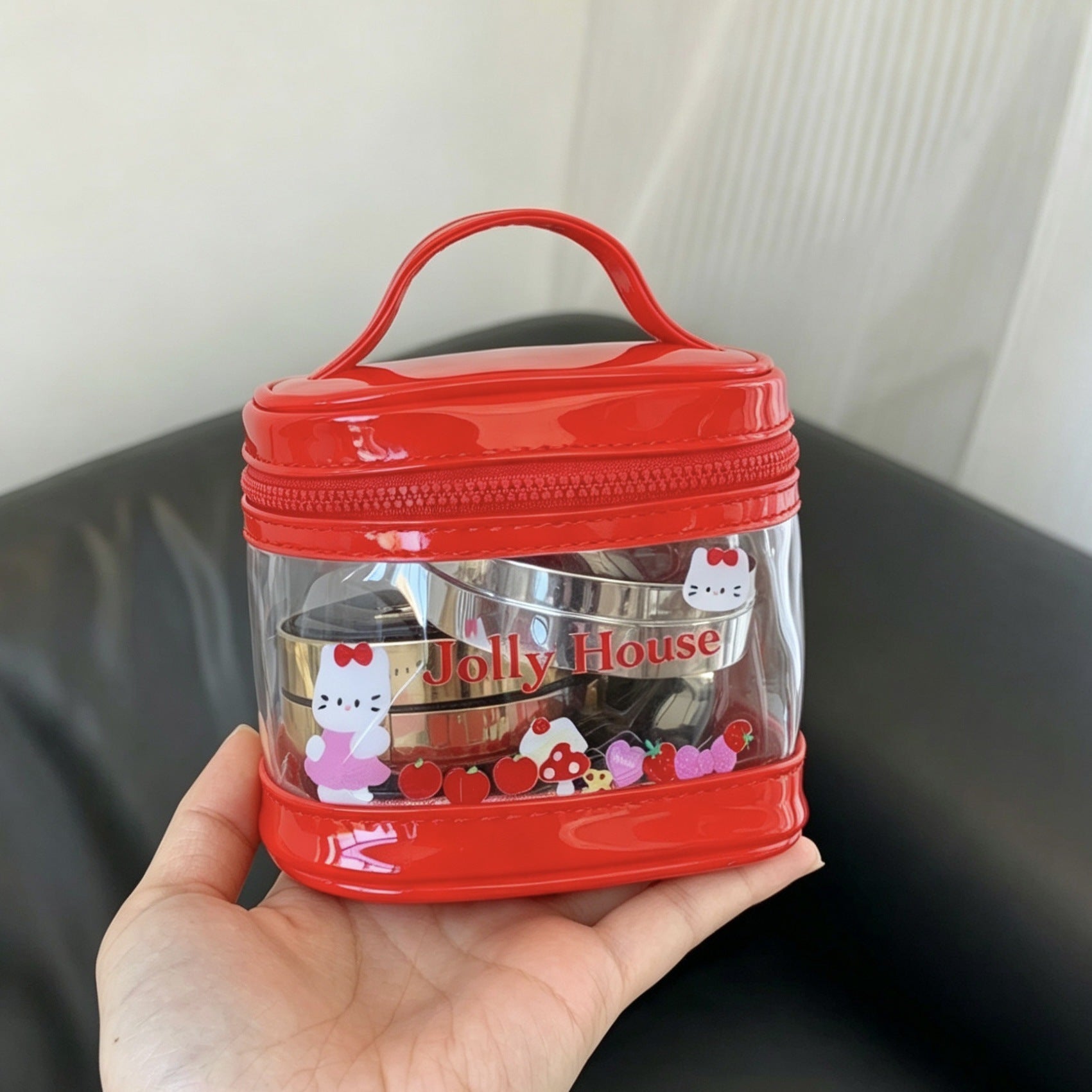 Stylish Waterproof Clear PVC Portable Cosmetic Bag MK2BW6S10BOB110