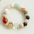 Boho Natural Stone Seashell Bead Bracelet 6W6JBR469