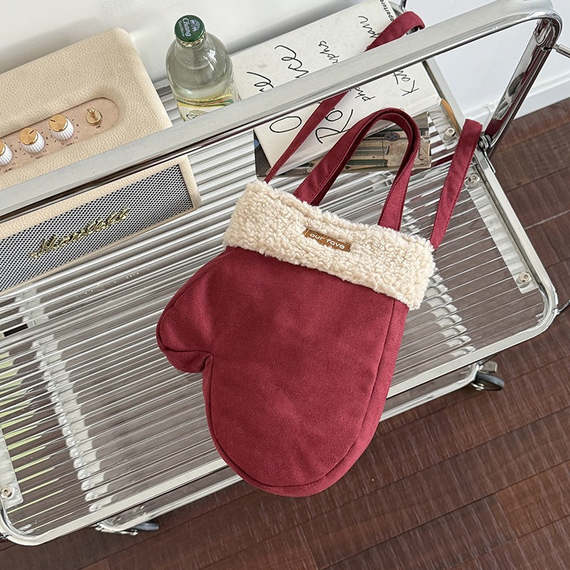 Funny Christmas Plush Glove Crossbody Bag 6W10BBG2207
