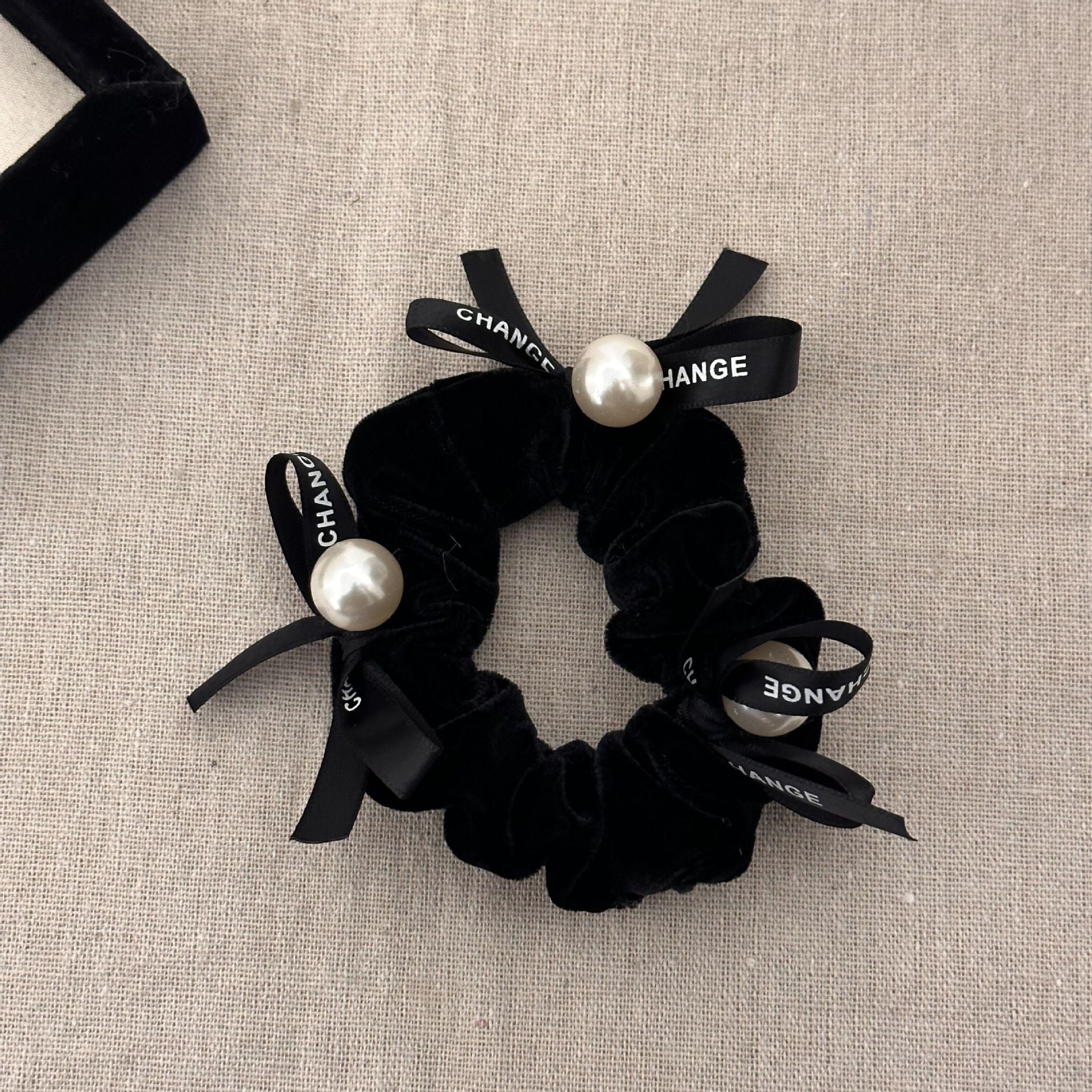 Velvet Pearl Hair Tie - DippedShop Wholesale - #7939