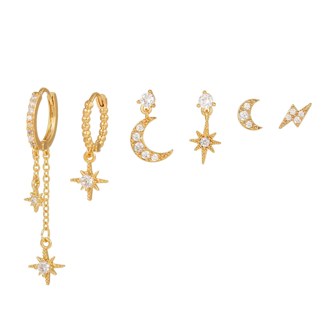 Stylish Gold Plated Moon Penda - DippedShop Wholesale - #1267