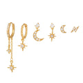 Stylish Gold Plated Moon Penda - DippedShop Wholesale - #4035
