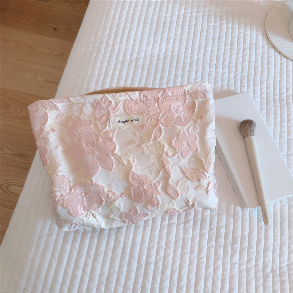 Flower Embossed Makeup Bag - DippedShop Wholesale - #0035