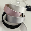 Minimalist Solid Color Satin Wide Headband MK2SPM6W6HBD07