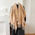 Vintage Plaid Cashmere-Feel Shawl Wrap Scarf 6W6NSC90