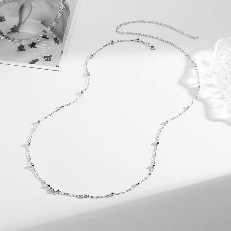 Fashion Round Beaded Double Layered Waist Chain 8ZA6JBC98T