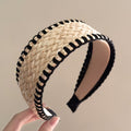 Straw Woven Wide Headband - DippedShop Wholesale - #3955