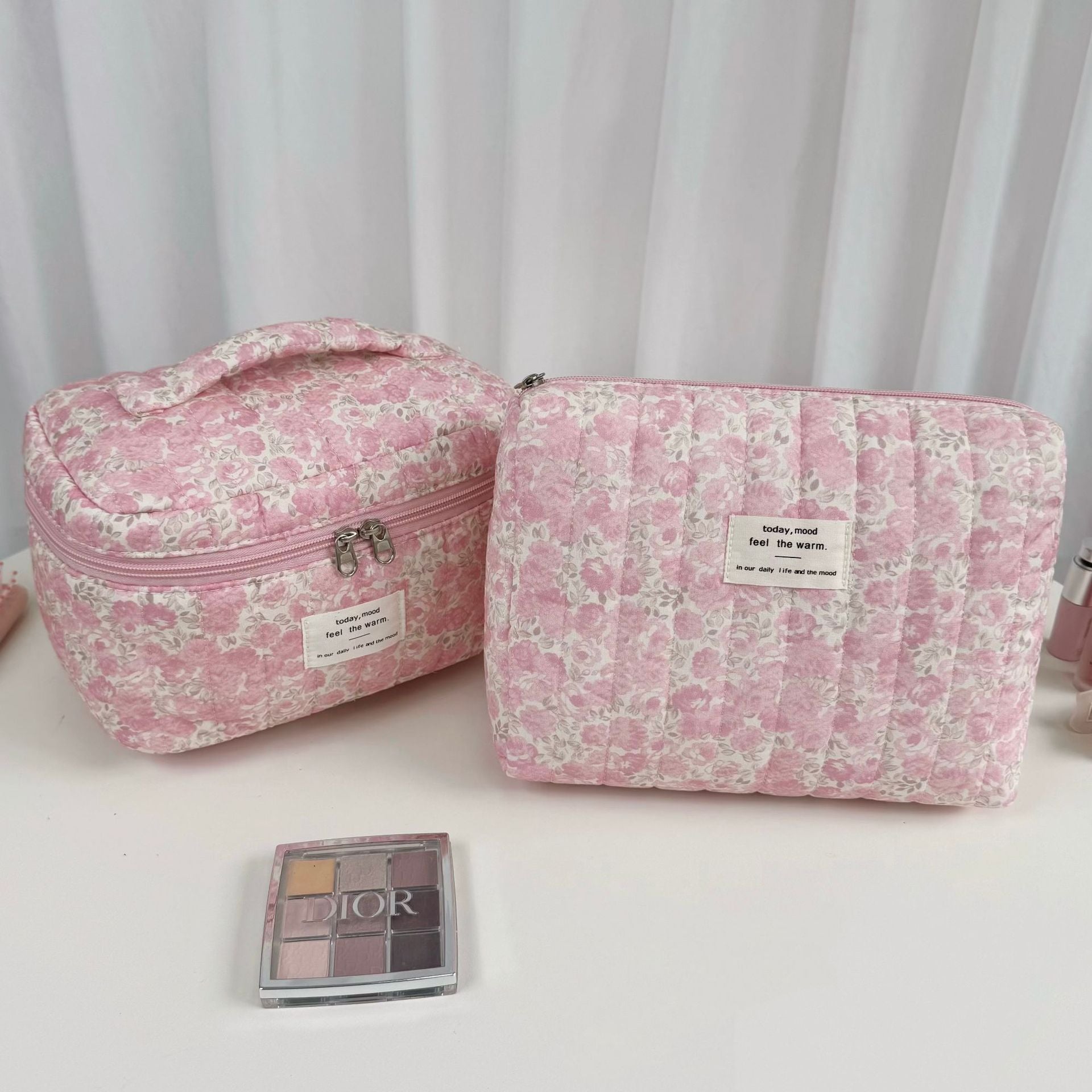 Fresh Floral Print Large Capacity Makeup Bag 6S10BOB1035