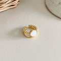 Gold Plated Natural Stone Open - DippedShop Wholesale - #5411