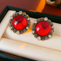 Vintage Sparkly Rhinestone Crystal Stud Earrings 6W6JER720
