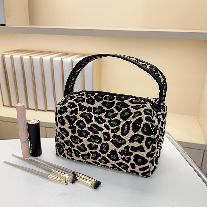 Vintage Leopard Print Large Capacity Makeup Bag MK2BW6S10BOB73