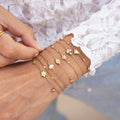 Trendy Gold Plated Zirconia Chain Bracelet 6W6JBR331