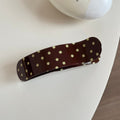 Trendy Polka Dots Plaid Acetate Dcukbill Hair Claw 6W6HCP1254