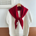 Simple Wool-Blend Solid Color Triangle Knit Scarf 6W6NSC85